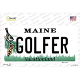 Golfer Maine Novelty Sticker Decal Small