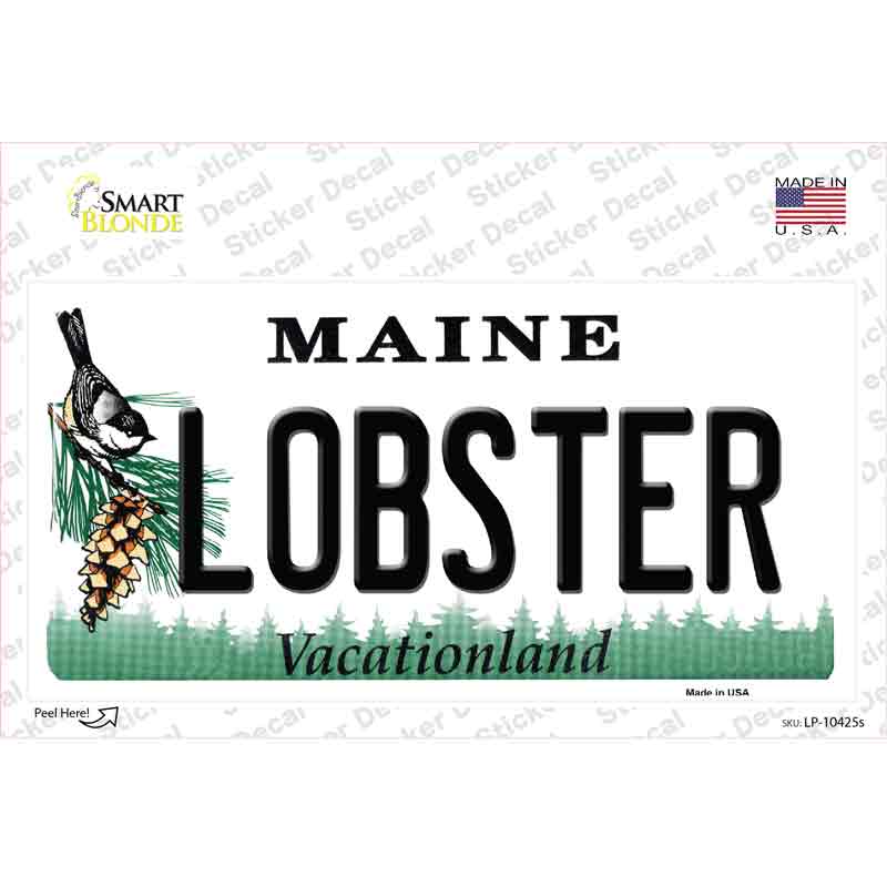 Lobster Maine Novelty Sticker Decal Small