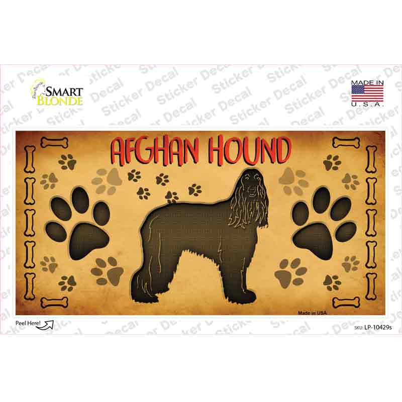 Afghan Hound Novelty Sticker Decal Small