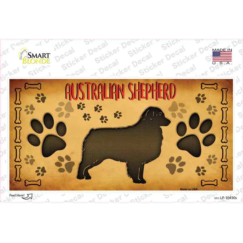 Australian Shepherd Novelty Sticker Decal Small