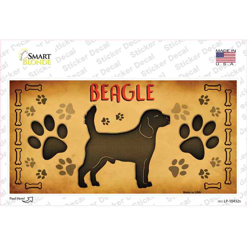 Beagle Novelty Sticker Decal Small