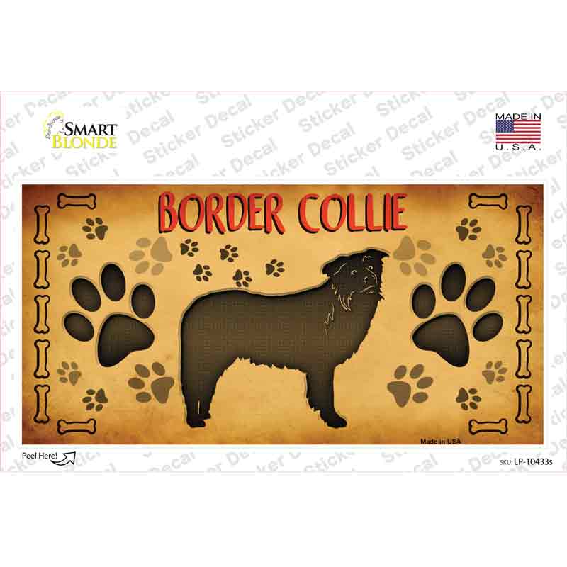 Border Collie Novelty Sticker Decal Small