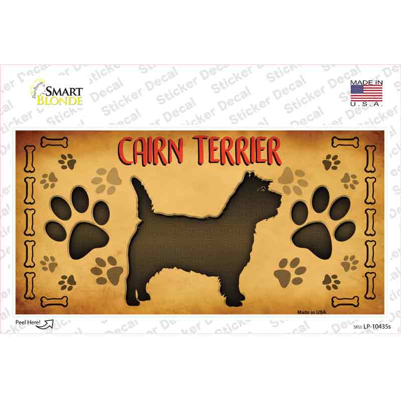 Cairn Terrier Novelty Sticker Decal Small