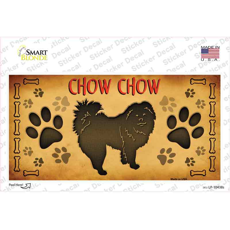 Chow Chow Novelty Sticker Decal Small