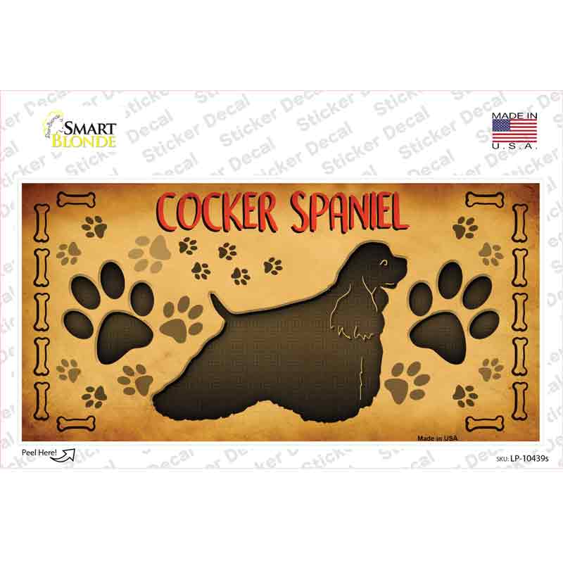 Cocker Spaniel Novelty Sticker Decal Small