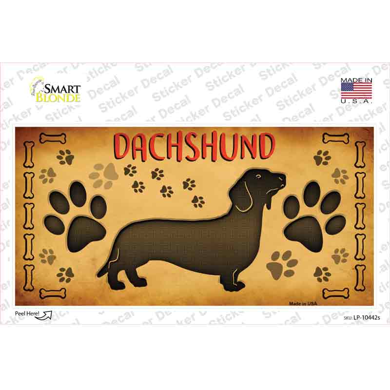 Dachshund Novelty Sticker Decal Small