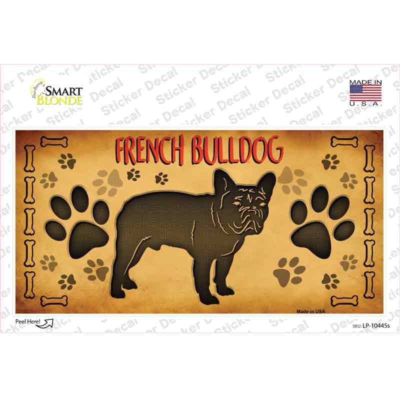 French Bulldog Novelty Sticker Decal Small