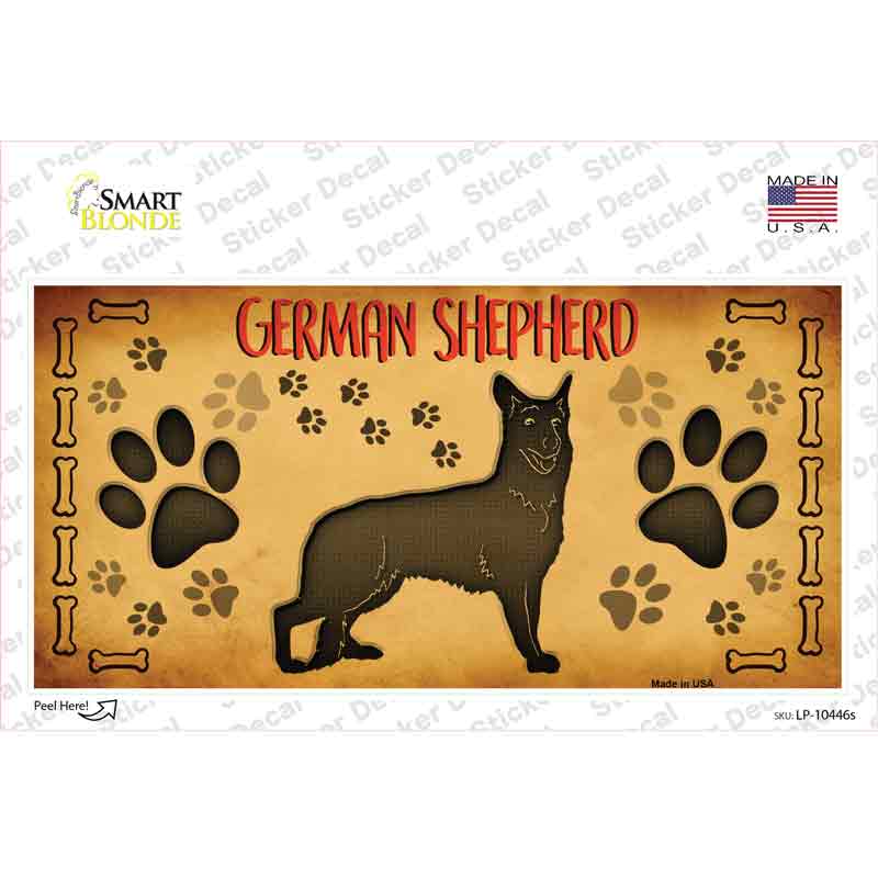 German Shepherd Novelty Sticker Decal Small