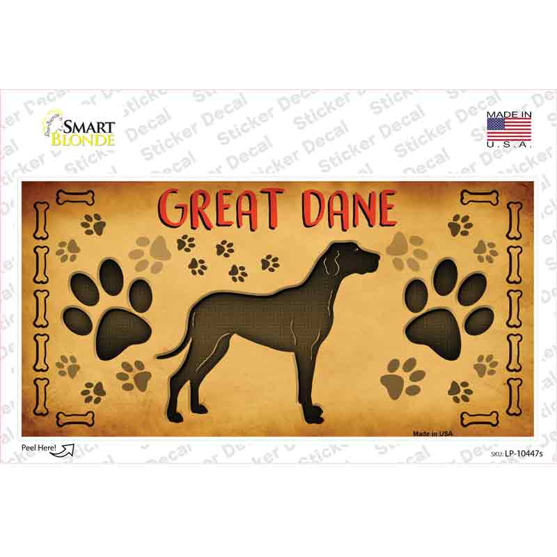 Great Dane Novelty Sticker Decal Small