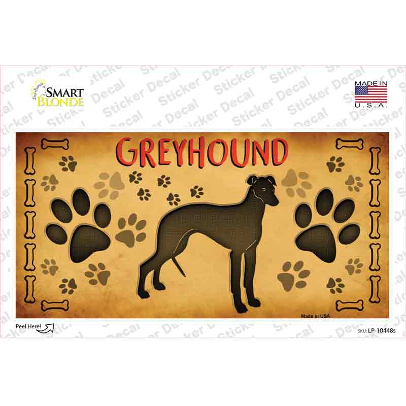 Greyhound Novelty Sticker Decal Small