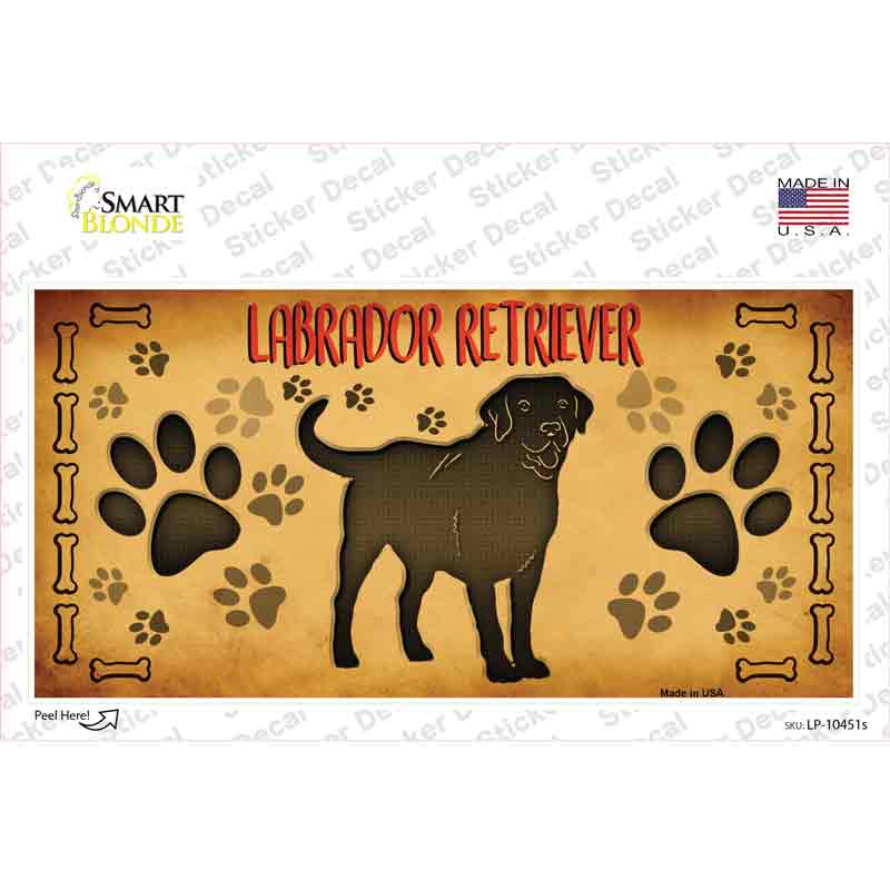 Labrador Retriever Novelty Sticker Decal Small