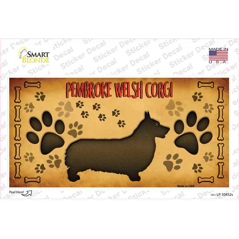 Pembroke Welsh Corgi Novelty Sticker Decal Small