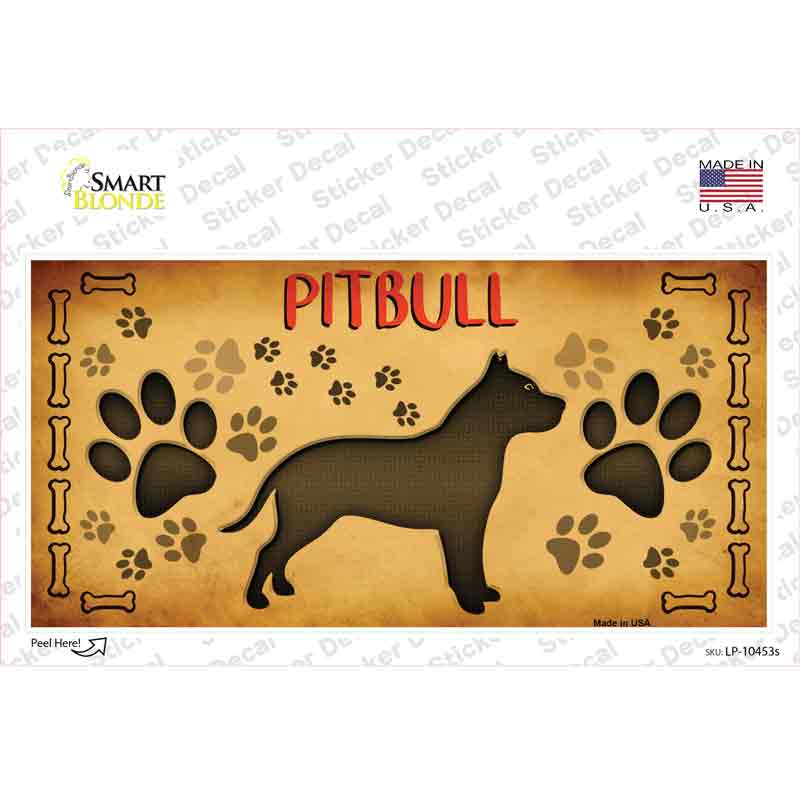 Pitbull Novelty Sticker Decal Small