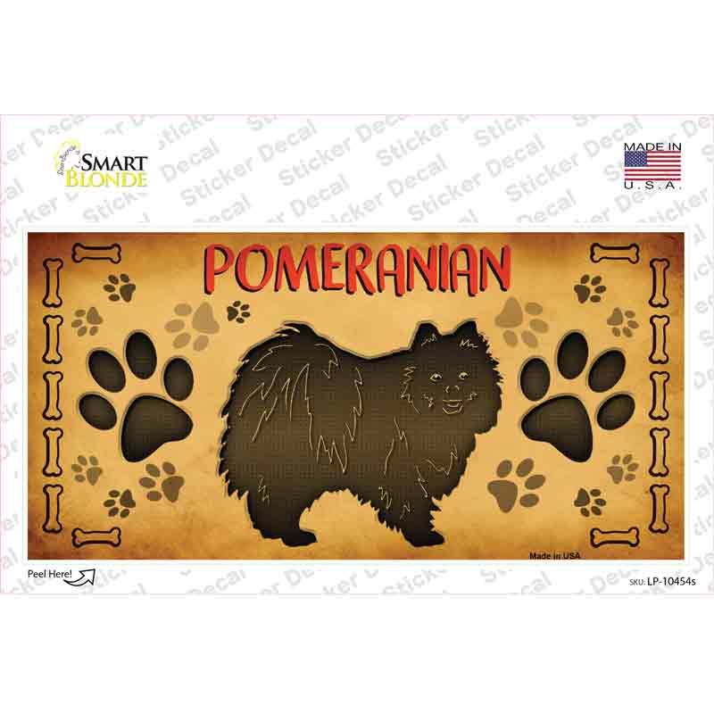 Pomeranian Novelty Sticker Decal Small