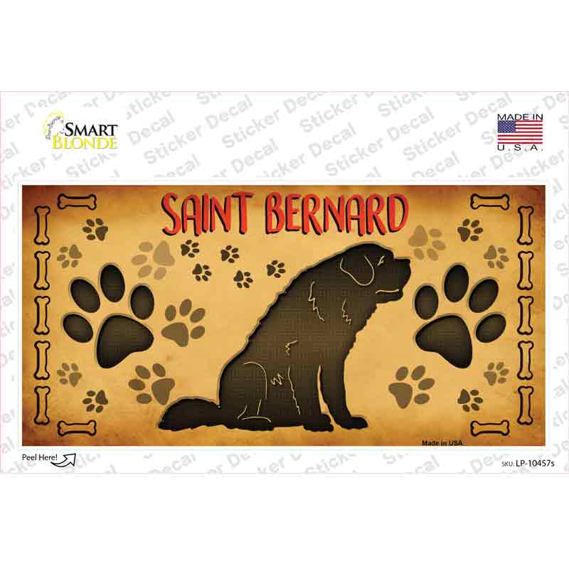 Saint Bernard Novelty Sticker Decal Small