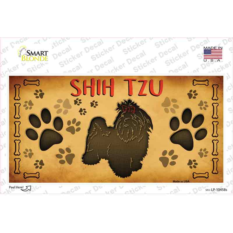 Shih Tzu Novelty Sticker Decal Small