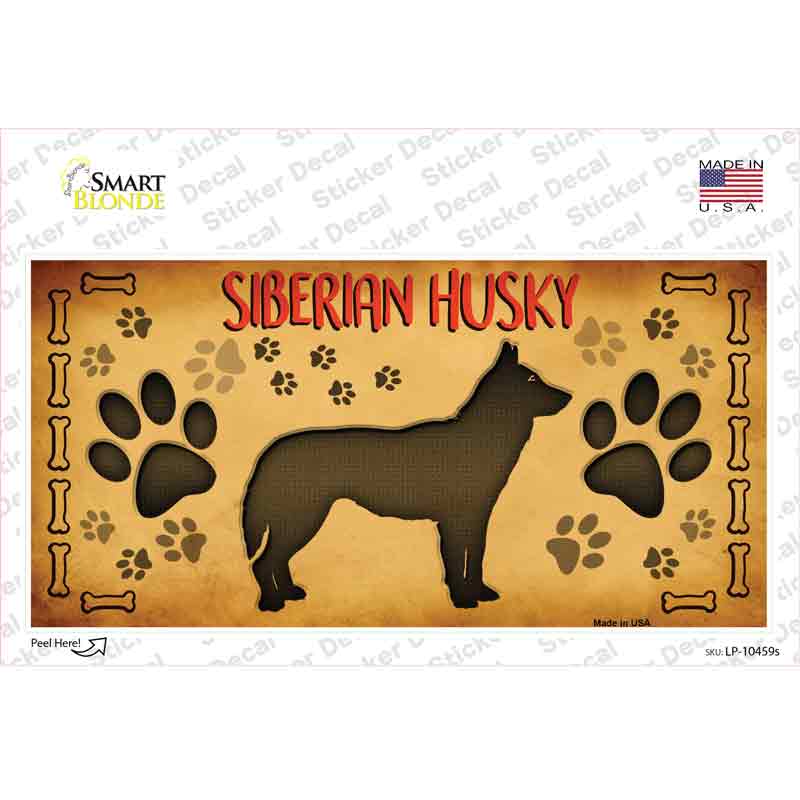 Siberian Husky Novelty Sticker Decal Small