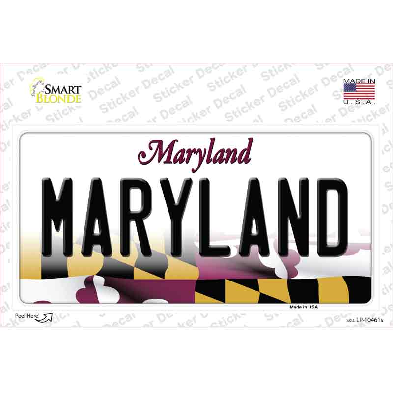 Maryland Novelty Sticker Decal