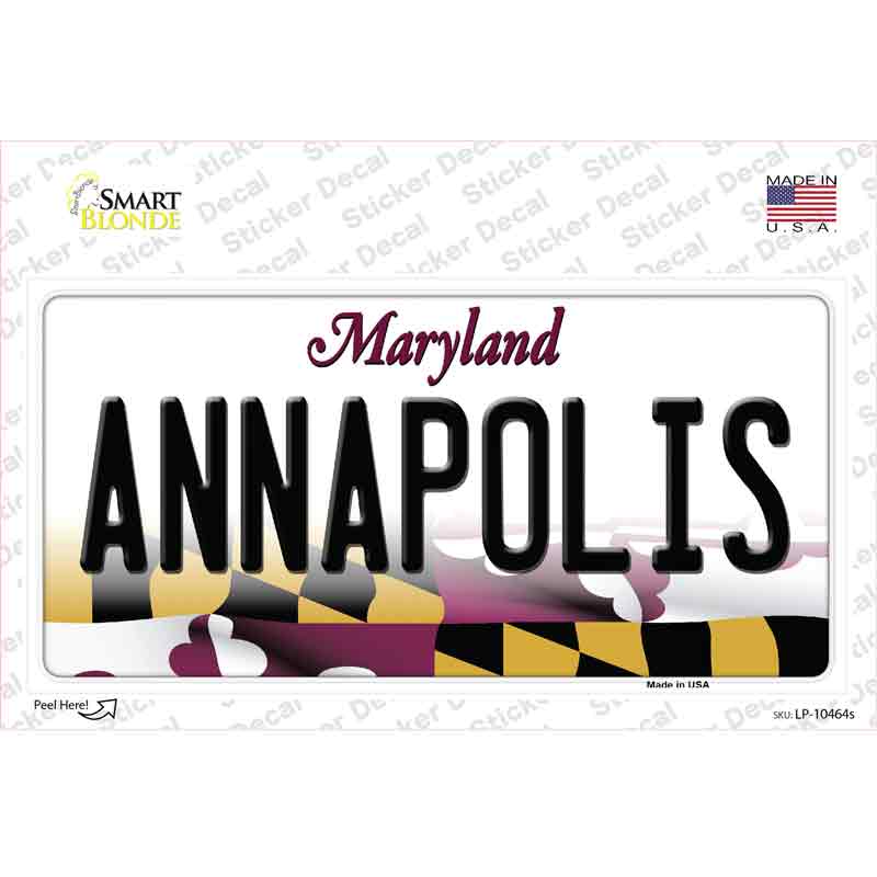 Annapolis Maryland Novelty Sticker Decal Small