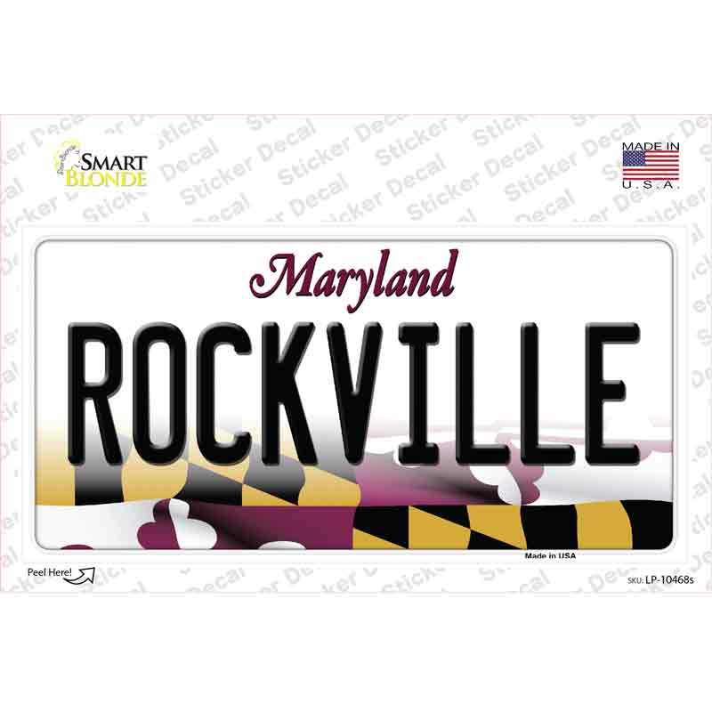 Rockville Maryland Novelty Sticker Decal Small