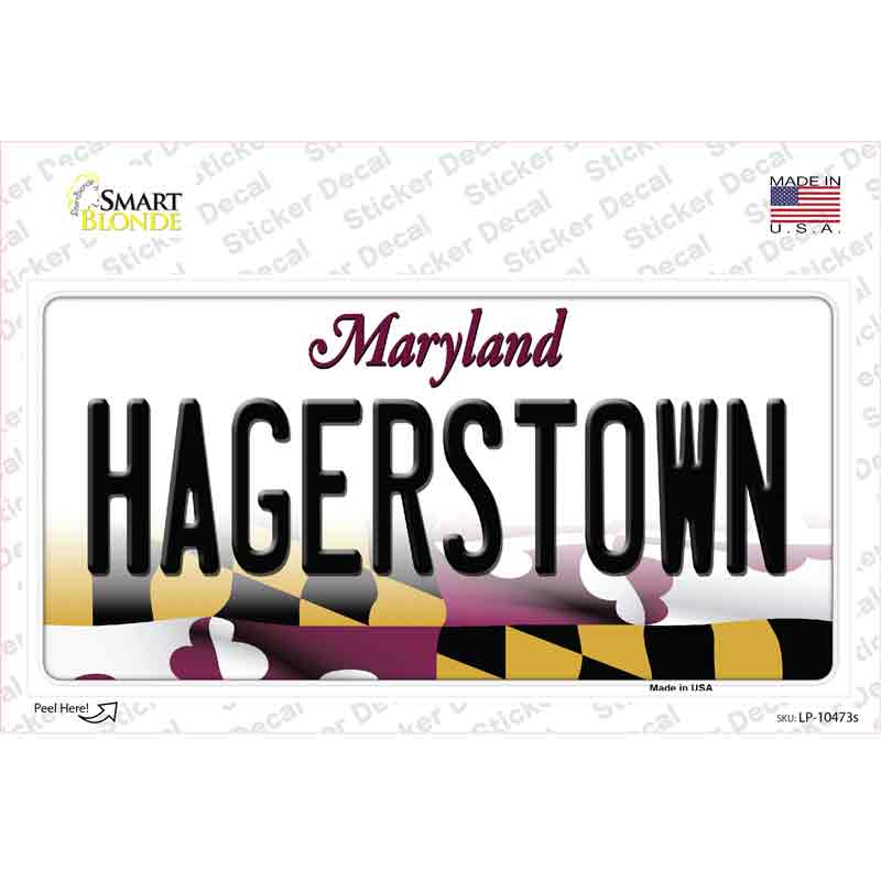 Hagerstown Maryland Novelty Sticker Decal Small