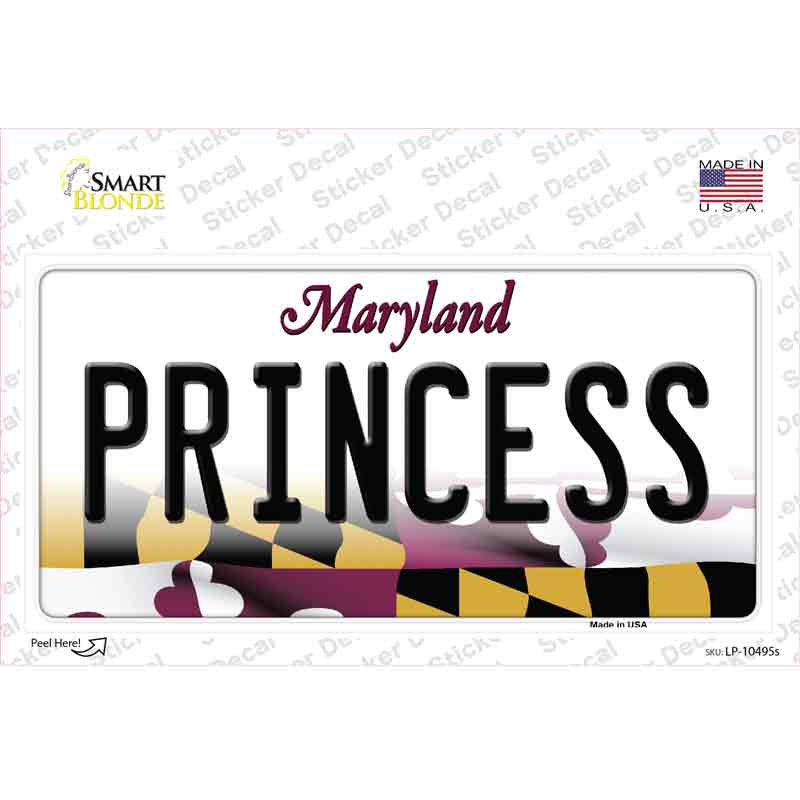 Princess Maryland Novelty Sticker Decal Small