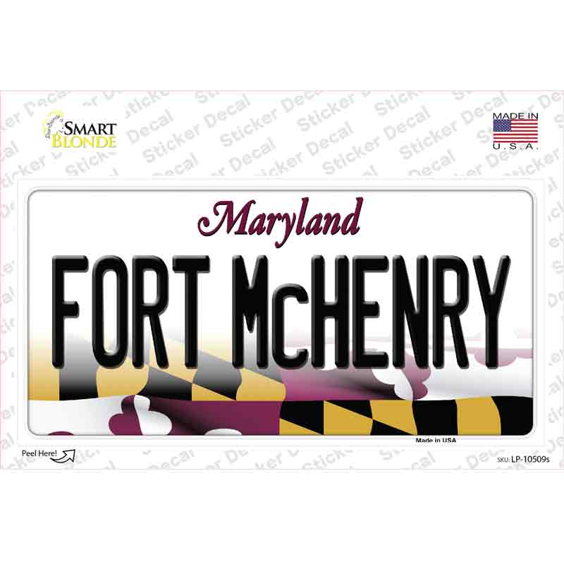 Fort McHenry Maryland Novelty Sticker Decal Small