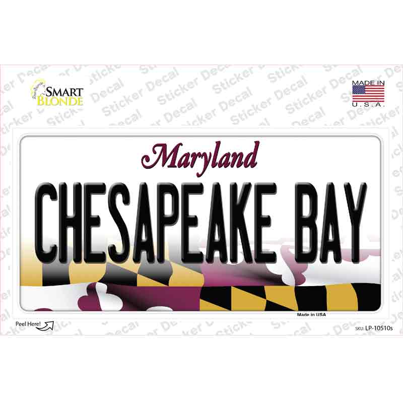 Chesapeake Bay Maryland Novelty Sticker Decal Small