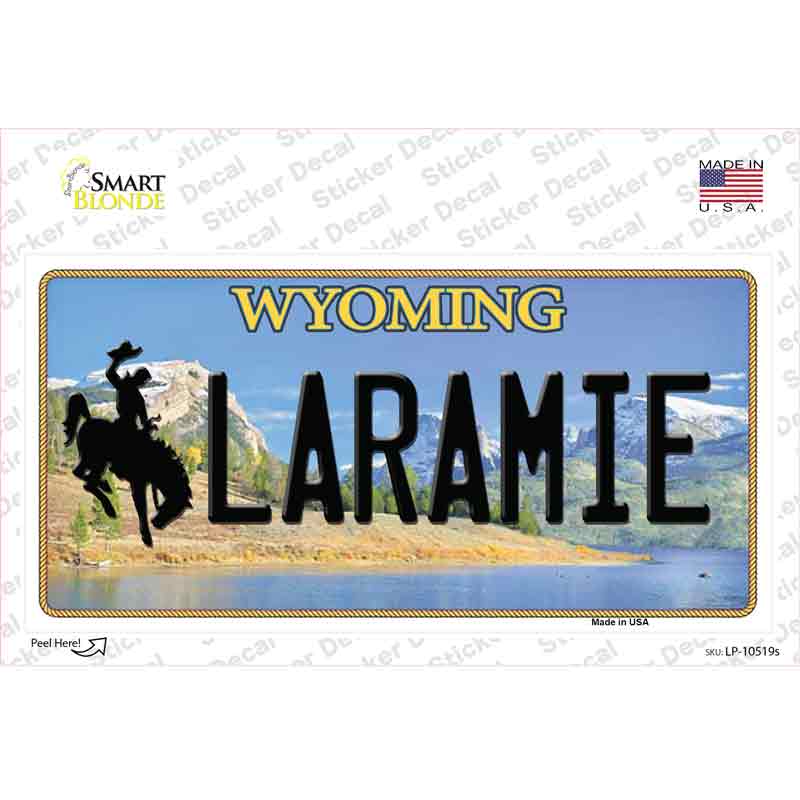 Laramie Wyoming Novelty Sticker Decal Small