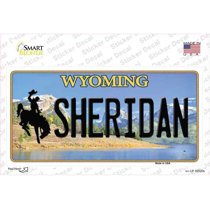 Sheridan Wyoming Novelty Sticker Decal Small