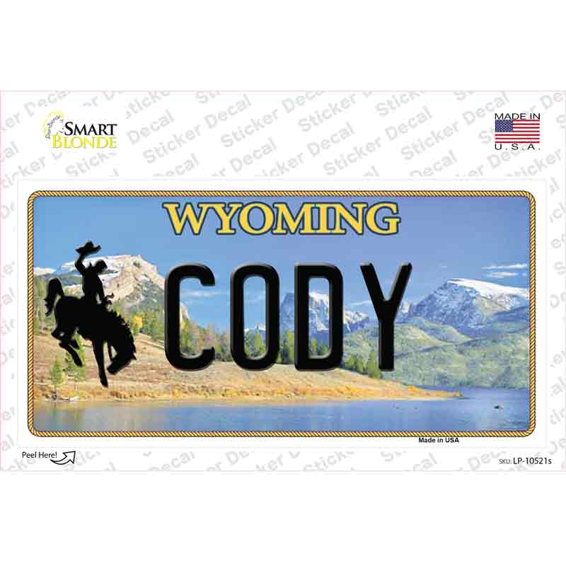 Cody Wyoming Novelty Sticker Decal Small