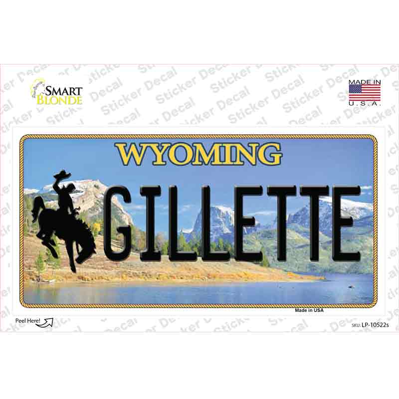 Gillette Wyoming Novelty Sticker Decal Small