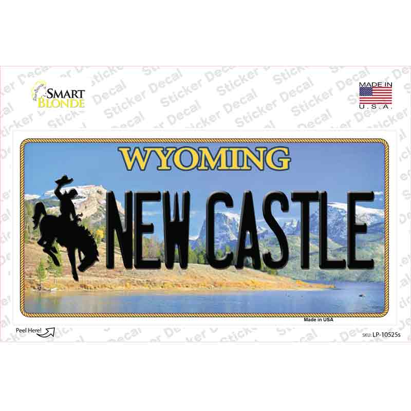 New Castle Wyoming Novelty Sticker Decal Small