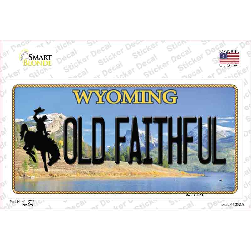 Old Faithful Wyoming Novelty Sticker Decal Small