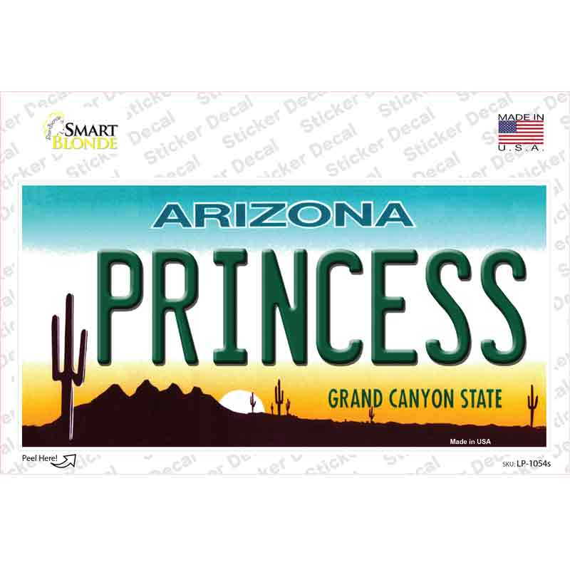 Princess Arizona Novelty Sticker Decal Small