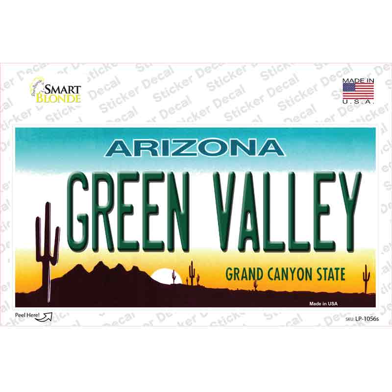 Green Valley Arizona Novelty Sticker Decal Small