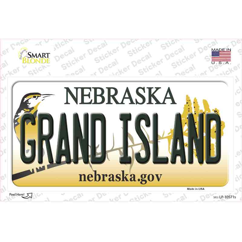 Grand Island Nebraska Novelty Sticker Decal Small