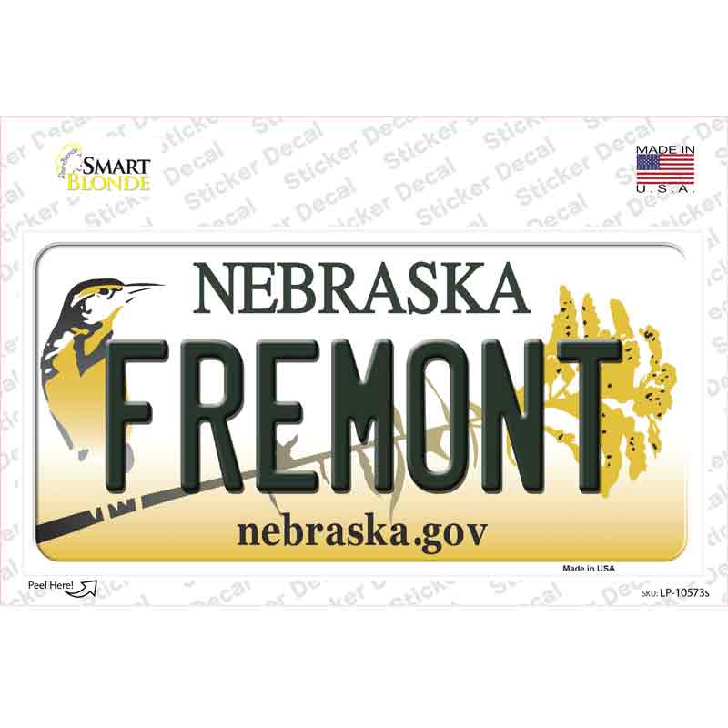 Fremont Nebraska Novelty Sticker Decal Small