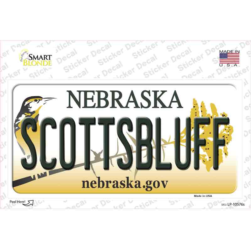 Scottsbluff Nebraska Novelty Sticker Decal