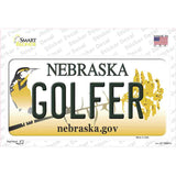 Golfer Nebraska Novelty Sticker Decal Small