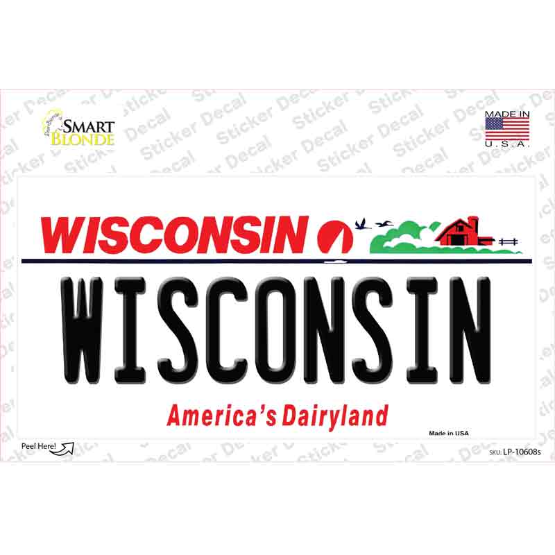 Wisconsin Novelty Sticker Decal Small