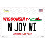 N Joy WI Wisconsin Novelty Sticker Decal Small