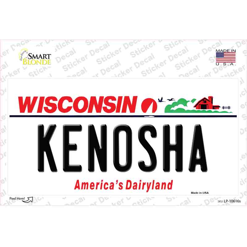 Kenosha Wisconsin Novelty Sticker Decal Small