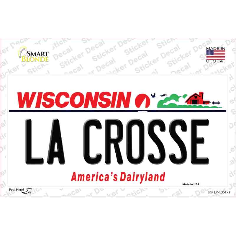 La Crosse Wisconsin Novelty Sticker Decal Small