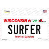 Surfer Wisconsin Novelty Sticker Decal Small