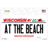 At The Beach Wisconsin Novelty Sticker Decal Small