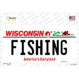 Fishing Wisconsin Novelty Sticker Decal Small