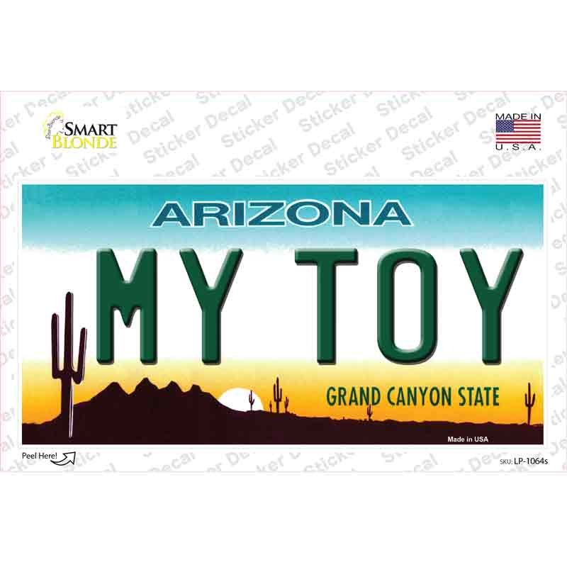 My Toy Arizona Novelty Sticker Decal Small