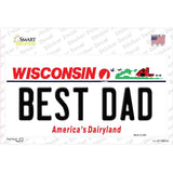 Best Dad Wisconsin Novelty Sticker Decal Small