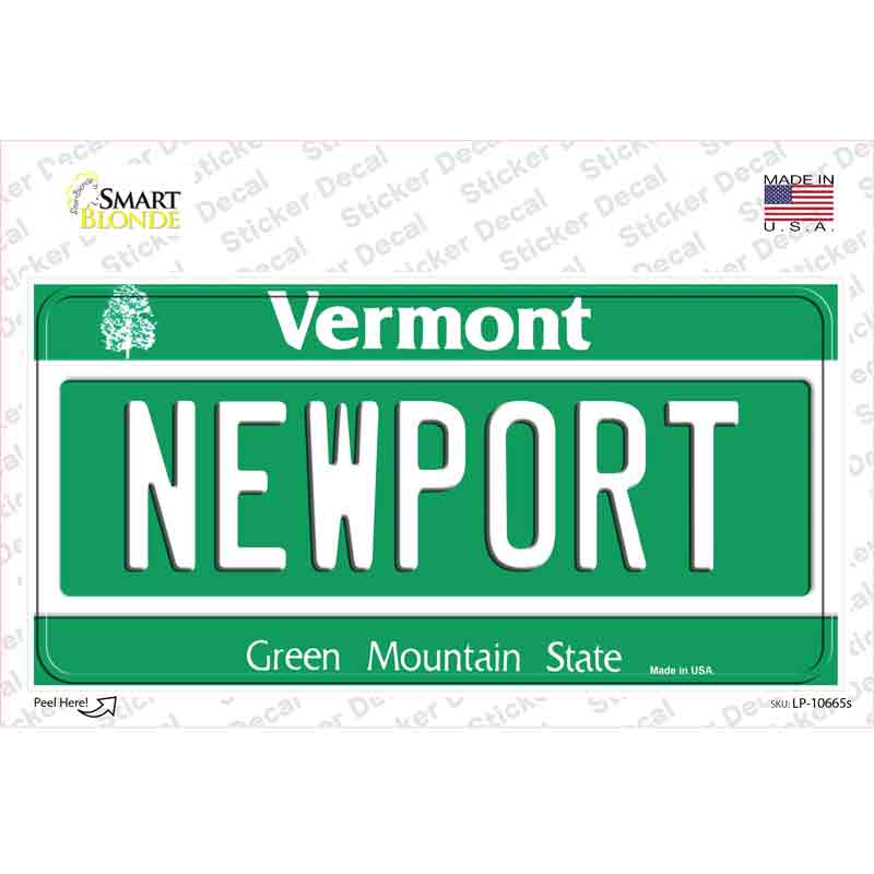 Newport Vermont Novelty Sticker Decal Small